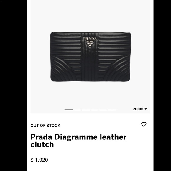 🔥 New Authentic Prada Diagram Navy Clutch 🔥 - Picture 11 of 11